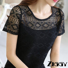 Load image into Gallery viewer, 2020 ZIGGY New Women Clothing Chiffon Blouse Lace Crochet Female Korean Shirts Ladies Blusas Tops Shirt White Blouses slim fit Tops