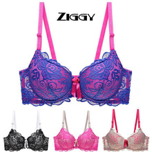 Load image into Gallery viewer, JSuper Push up Brassiere Girl Deep V B C Women's Bralette Underwear ulexy Plus Size Lace Bras for Women Sexy Lingerie 2020 Ziggy