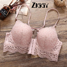 Load image into Gallery viewer, Ziggy Lace Bra Beauty Back Push Up Bralette Brassiere 2020 Sexy Underwire Bra For Women Underwear Solid Color Female Lingerie