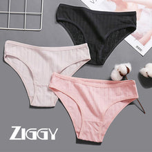 Load image into Gallery viewer, New Ziggy Cotton Briefs Solid 8 Colors Lingerie Underpants for Girls Sexy Women Panties Female Underwear