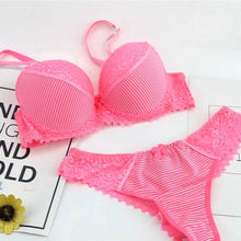 Load image into Gallery viewer, Ziggy 2020 secret thong bra set lingerie Push Up French lace sexy women underwear sets Bra and Panty ABCD cup