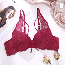 Load image into Gallery viewer, Sexy Women Ziggy Bra Fashion Front Closure Bras Push Up Bra B C Cup Lace Bralette Backless Brassiere