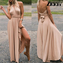 Load image into Gallery viewer, Ladies Sexy Women Maxi Club Dress Bandage Long Party Multiway Ziggy Swing Dress Convertible Robe Bridesmaids Boho Women Dress