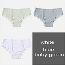 Load image into Gallery viewer, 100% Cotton M-XL Women's Panties 3Pcs/Set Ziggy Solid Color Girl Briefs Sexy Lingerie Female Underwear