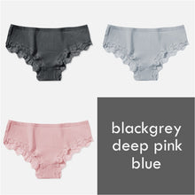 Load image into Gallery viewer, 100% Cotton M-XL Women's Panties 3Pcs/Set Ziggy Solid Color Girl Briefs Sexy Lingerie Female Underwear