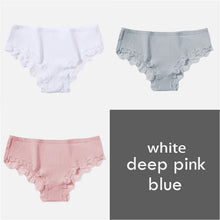 Load image into Gallery viewer, 100% Cotton M-XL Women's Panties 3Pcs/Set Ziggy Solid Color Girl Briefs Sexy Lingerie Female Underwear