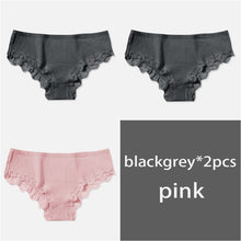 Load image into Gallery viewer, 100% Cotton M-XL Women's Panties 3Pcs/Set Ziggy Solid Color Girl Briefs Sexy Lingerie Female Underwear