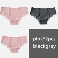 Load image into Gallery viewer, 100% Cotton M-XL Women's Panties 3Pcs/Set Ziggy Solid Color Girl Briefs Sexy Lingerie Female Underwear