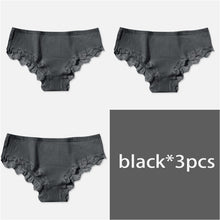 Load image into Gallery viewer, 100% Cotton M-XL Women's Panties 3Pcs/Set Ziggy Solid Color Girl Briefs Sexy Lingerie Female Underwear