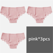 Load image into Gallery viewer, 100% Cotton M-XL Women's Panties 3Pcs/Set Ziggy Solid Color Girl Briefs Sexy Lingerie Female Underwear