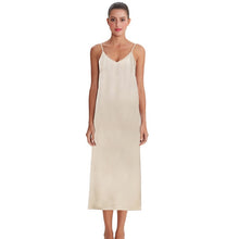 Load image into Gallery viewer, High quality Ziggy women dress Summer spaghetti satin long dress very soft smooth