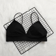 Load image into Gallery viewer, Soft Bralette Deep V Seamles Ziggy Bras for Women Wireless Push Up Bra Comfortable Blackless Underwear