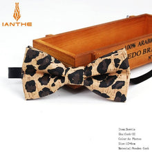 Load image into Gallery viewer, New Cork Wood Fashion Bow Ties Men & Women Novelty Handmade Solid Neckwear for Mens Wedding Party Man Gift Accessories Men Bowtie Ziggy