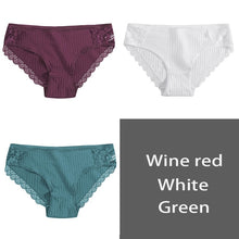 Load image into Gallery viewer, Cotton Panty 3Pcs/lot Solid Ladies Panties Comfort Underwear Skin-friendly Briefs For Women Sexy Low-Rise Panty Intimates L XL For Ziggy