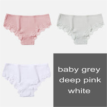 Load image into Gallery viewer, Cotton Panty 3Pcs/lot Solid Ladies Panties Comfort Underwear Skin-friendly Briefs For Women Sexy Low-Rise Panty Intimates L XL For Ziggy