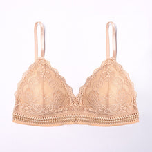 Load image into Gallery viewer, French Style Bralette Seamless Deep V Lace Bra Wireless Thin Underwear Sexy Ziggy Lingerie Soft Push Up Bras For Women