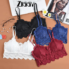 Load image into Gallery viewer, 2020 Ziggy New Arrival Women Push Up Wireless Lace Bra Top Women Plus Size Bralette Sexy Underwear Lingerie Full Cup