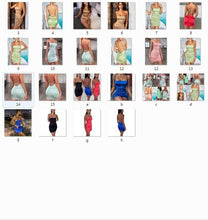 Load image into Gallery viewer, 2020 summer Strap Ziggy Mini Satin Dress Women Sexy Backless Cross Bandage Bodycon Party Dress Pleated Stretch Short Club Dress