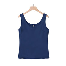 Load image into Gallery viewer, Women Satin Tank Ziggy Tops Cami O-neck Sleeveless Silky Shiny Blusas