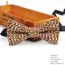 Load image into Gallery viewer, New Cork Wood Fashion Bow Ties Men & Women Novelty Handmade Solid Neckwear for Mens Wedding Party Man Gift Accessories Men Bowtie Ziggy
