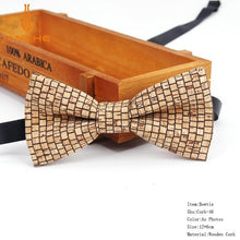 Load image into Gallery viewer, New Cork Wood Fashion Bow Ties Men & Women Novelty Handmade Solid Neckwear for Mens Wedding Party Man Gift Accessories Men Bowtie Ziggy
