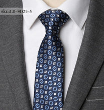 Load image into Gallery viewer, Men Women Ziggy Polyester all in one Necktie Striped Business 7CM Tie Mens Wedding Parties Dress Jacquard Ties