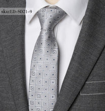 Load image into Gallery viewer, Men Women Ziggy Polyester all in one Necktie Striped Business 7CM Tie Mens Wedding Parties Dress Jacquard Ties