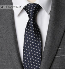 Load image into Gallery viewer, Men Women Ziggy Polyester all in one Necktie Striped Business 7CM Tie Mens Wedding Parties Dress Jacquard Ties