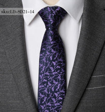 Load image into Gallery viewer, Men Women Ziggy Polyester all in one Necktie Striped Business 7CM Tie Mens Wedding Parties Dress Jacquard Ties