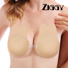 Load image into Gallery viewer, Ziggy  Nipple Cover Reusable Breast Pasties Silicone Invisible Lingerie Push Up Bra Rabbit Strapless Adhesive Bra Sticker Self Adhesive
