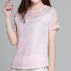 2020 ZIGGY New  Women Clothing Chiffon Blouse Lace Crochet Female Korean Shirts Ladies Blusas Tops Shirt White Blouses slim fit Tops