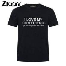 Load image into Gallery viewer, Ziggy Polyester T-Shirt New Fashion_I Love My Girlfriend_ Letter Design Print
