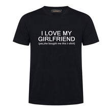 Load image into Gallery viewer, Ziggy Polyester T-Shirt New Fashion_I Love My Girlfriend_ Letter Design Print
