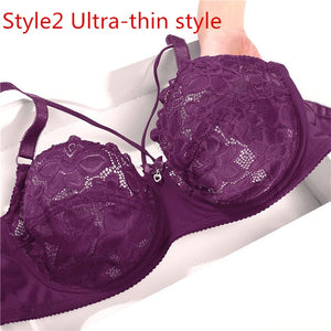 New Lace Fly Bra Female Brassiere Lingerie Plus Size C D Cup Push Up Seamless Comfortable Full Coverage Unlined Bra 2020