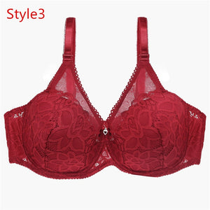 New Lace Fly Bra Female Brassiere Lingerie Plus Size C D Cup Push Up Seamless Comfortable Full Coverage Unlined Bra 2020