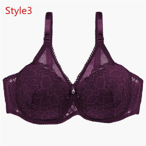 New Lace Fly Bra Female Brassiere Lingerie Plus Size C D Cup Push Up Seamless Comfortable Full Coverage Unlined Bra 2020