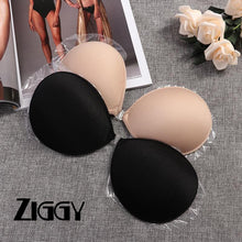 Load image into Gallery viewer, Sexy Ladies Oranjestad Women&#39;s bra Invisible Push Up Bra Ziggy Self-Adhesive Silicone Seamless Front Closure Sticky Backless Strapless Bra
