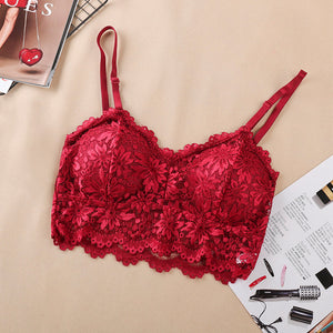 2020 New Arrival Women Push Up Wireless Ziggy Lace Bra Top Women Plus Size Bralette Lingerie Full Cup Underwear