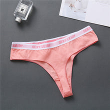 Load image into Gallery viewer, Sexy Women G-String Women Underwear Underpants Female Lingerie Briefs Ladies Thong Ziggy Cotton Panties Fashion Letter  Panties M-XL
