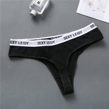 Load image into Gallery viewer, Sexy Women G-String Women Underwear Underpants Female Lingerie Briefs Ladies Thong Ziggy Cotton Panties Fashion Letter  Panties M-XL
