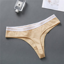 Load image into Gallery viewer, Sexy Women G-String Women Underwear Underpants Female Lingerie Briefs Ladies Thong Ziggy Cotton Panties Fashion Letter  Panties M-XL
