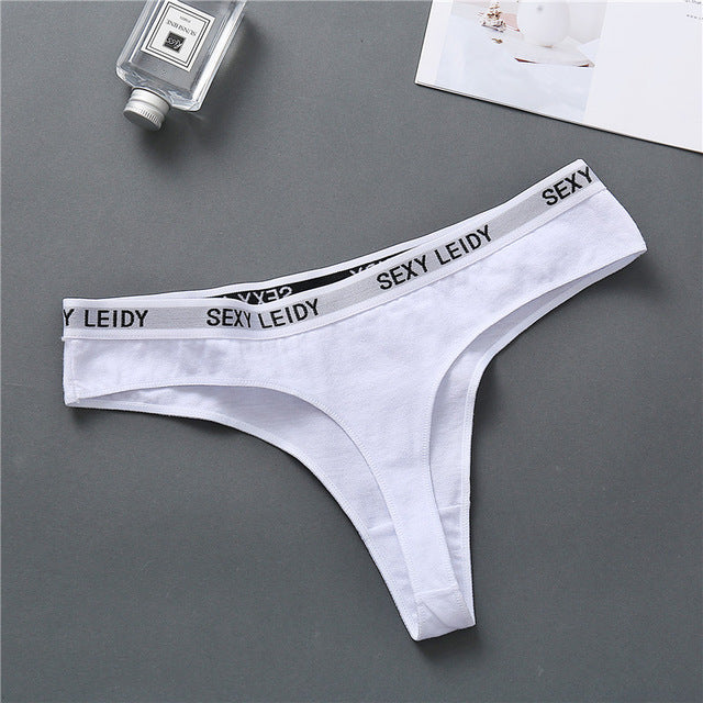 Sexy Women G-String Women Underwear Underpants Female Lingerie Briefs Ladies Thong Ziggy Cotton Panties Fashion Letter  Panties M-XL