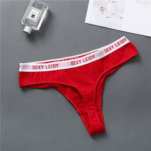 Load image into Gallery viewer, Sexy Women G-String Women Underwear Underpants Female Lingerie Briefs Ladies Thong Ziggy Cotton Panties Fashion Letter  Panties M-XL
