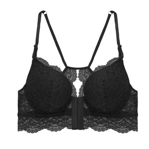 Sexy Women Ziggy Bra Fashion Front Closure Bras Push Up Bra	B C Cup Lace Bralette Backless Brassiere