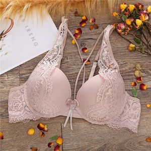 Sexy Push Up Bra Lingerie Femme Transparent Seamless Wireless Bra Intimates Lace Bralette New Brassiere Crop Top Bras For Women