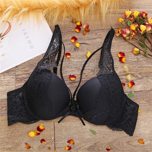 Sexy Push Up Bra Lingerie Femme Transparent Seamless Wireless Bra Intimates Lace Bralette New Brassiere Crop Top Bras For Women