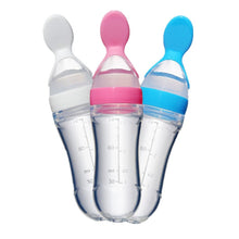 Load image into Gallery viewer, Newborn Baby Training Rice Spoon Infant Cereal Food Supplement.Squeezing Feeding Bottle Silicone
