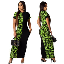 Load image into Gallery viewer, 2020 Ziggy summer women Fashion Leopard Print bodycon long Maxi Ziggy sexy dress club party dresses vestidos plus size
