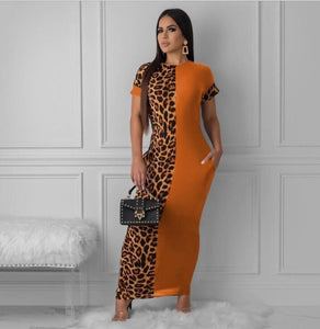 2020 Ziggy summer women Fashion Leopard Print bodycon long Maxi Ziggy sexy dress club party dresses vestidos plus size