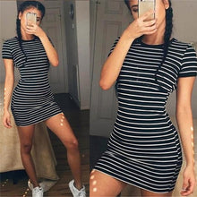 Load image into Gallery viewer, New Ziggy Casual Striped White Striped Dresses Casual Elegant Sheath Slim Dress
